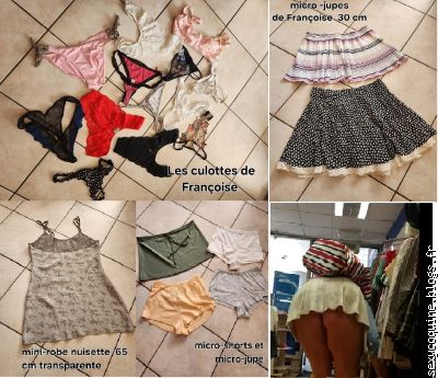 Nouvelle garde-robe et anciennes culottes jet&eacute;es &agrave; la poubelle